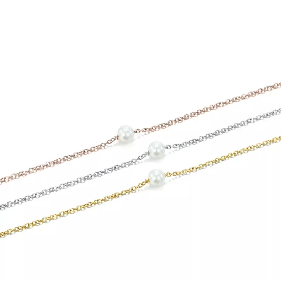 14K Gold-Filled Dainty Pearl Necklace