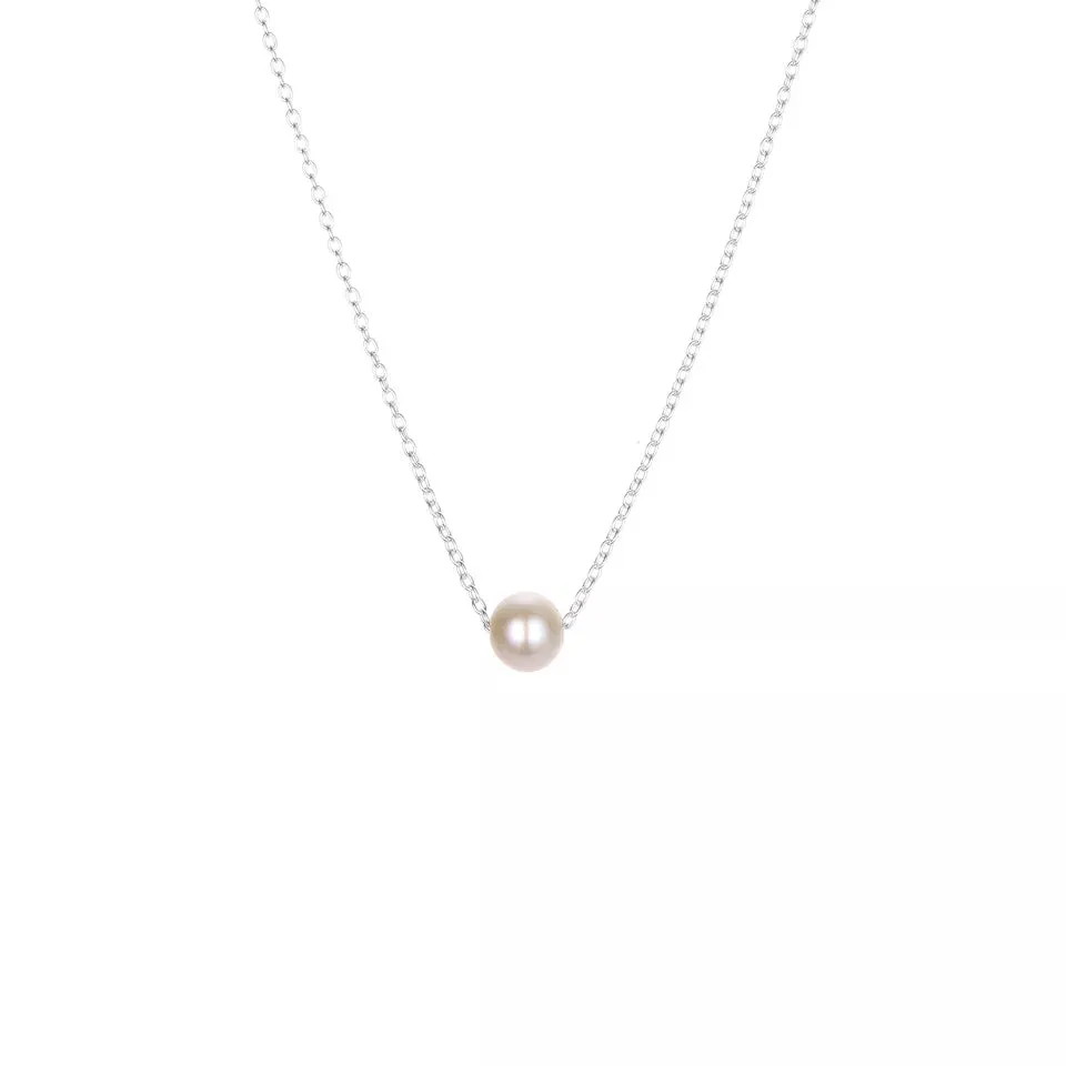14K Gold-Filled Dainty Pearl Necklace
