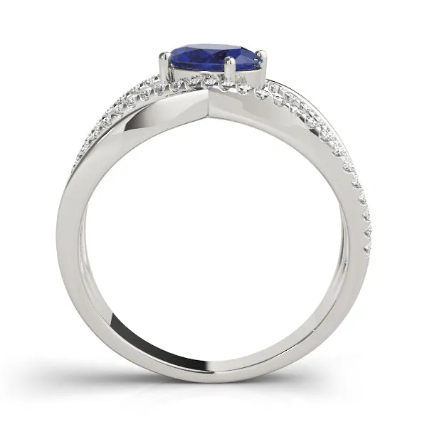 14K Oval Sapphire Ring