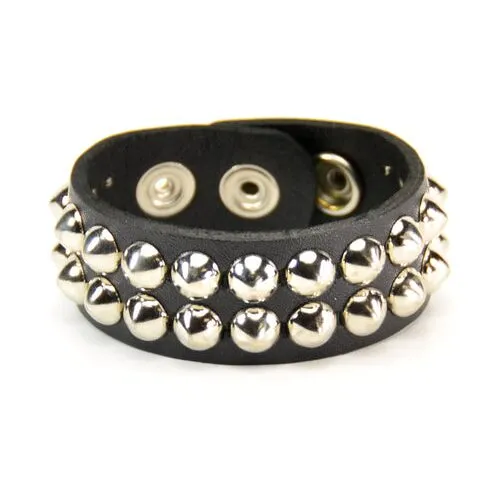 2 Row Cone Stud Wristband