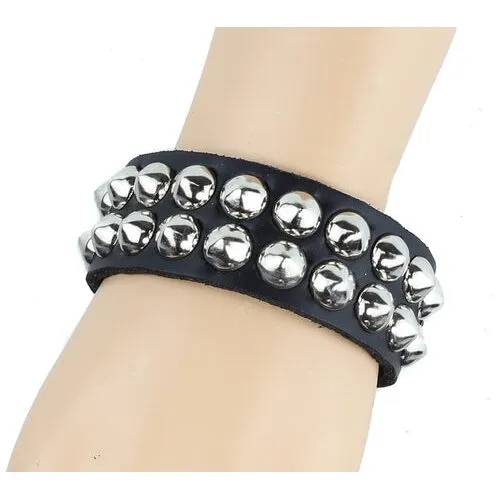 2 Row Cone Stud Wristband