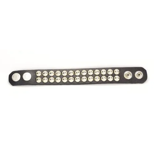 2 Row Cone Stud Wristband