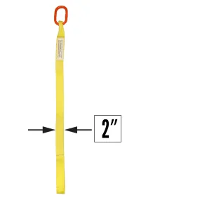 2"x14' (1 ply) Single Leg Nylon Sling w/ Master Link & Sewn Loop