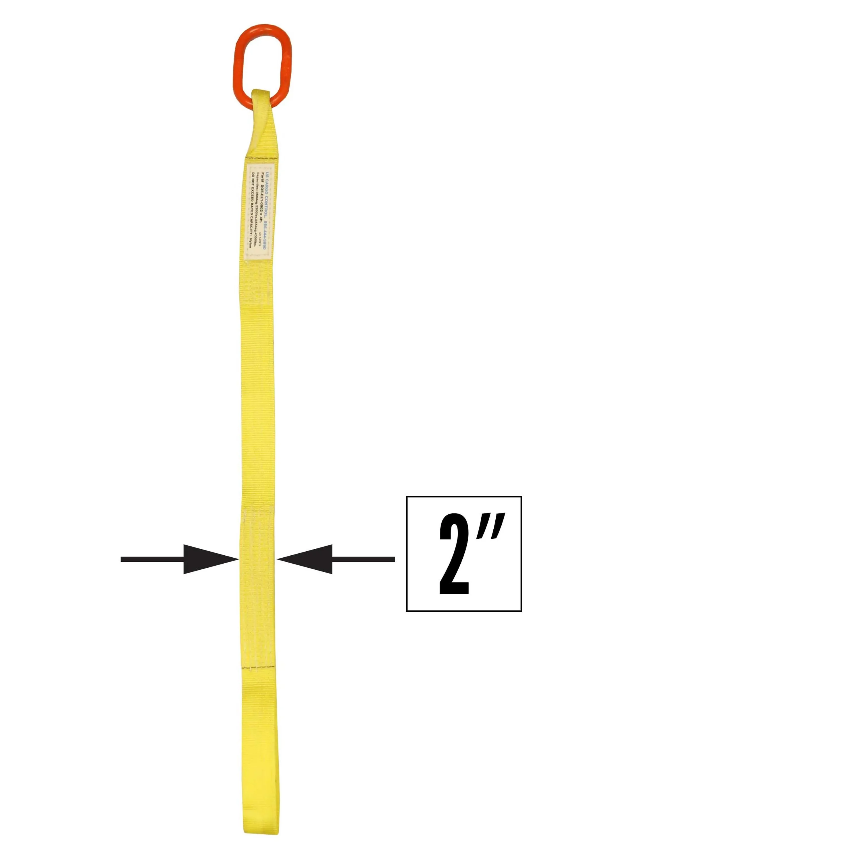 2"x14' (1 ply) Single Leg Nylon Sling w/ Master Link & Sewn Loop