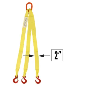 2"x8' (1 ply) Triple Leg Nylon Sling w/ Master Link & Sling Hook