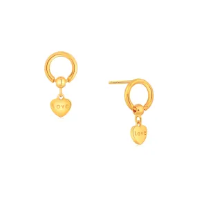 916 Gold Lovely Charm Earrings
