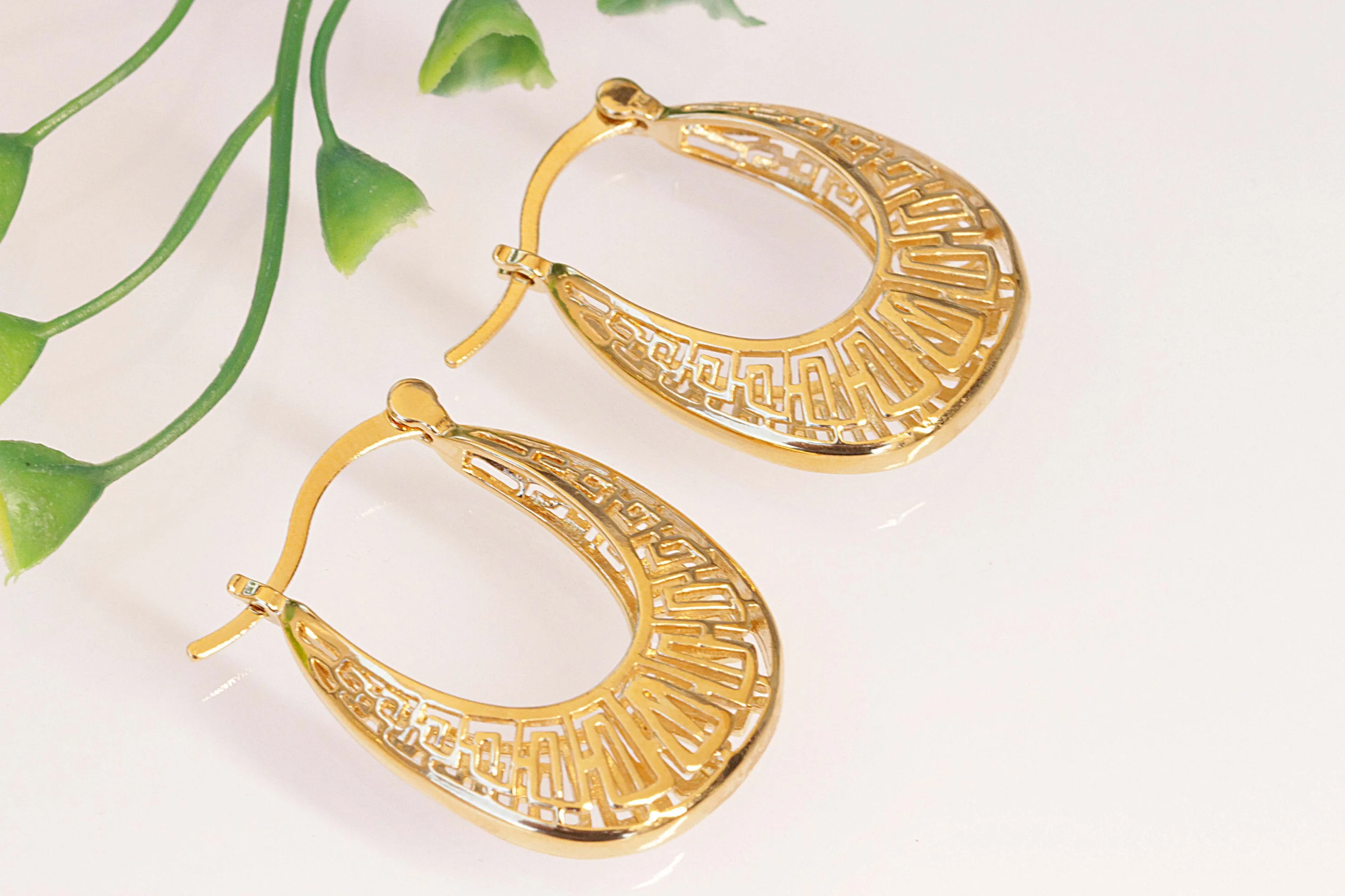 Antique Silver Hoops