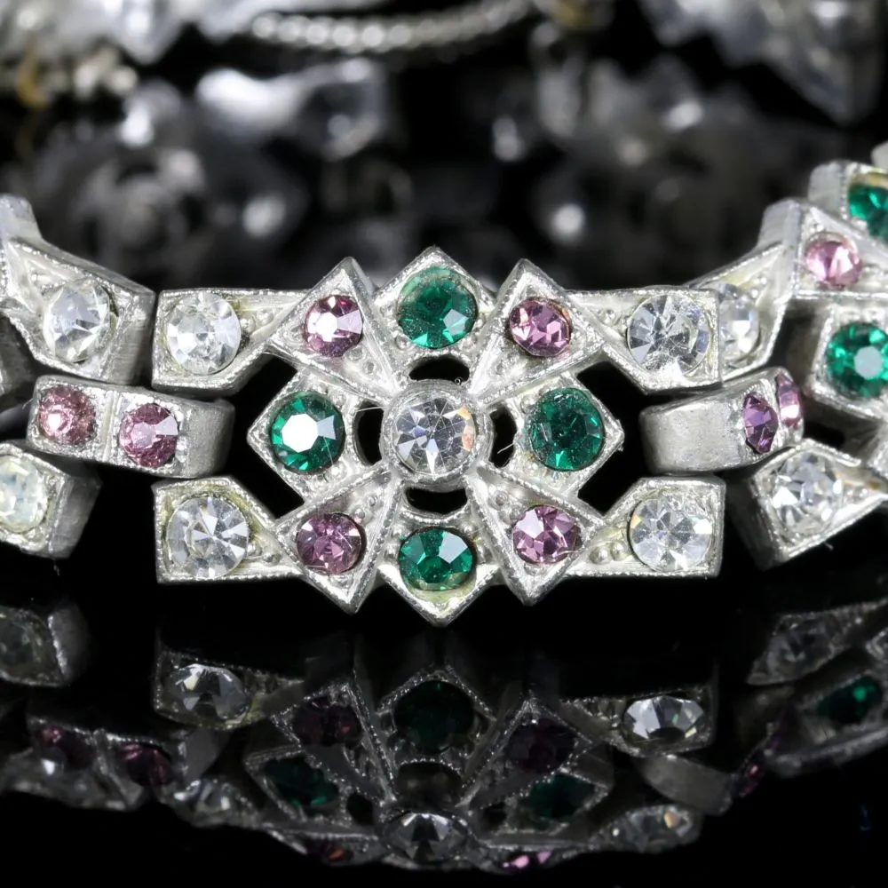 Art Deco Suffragette Bracelet Paste Circa 1920