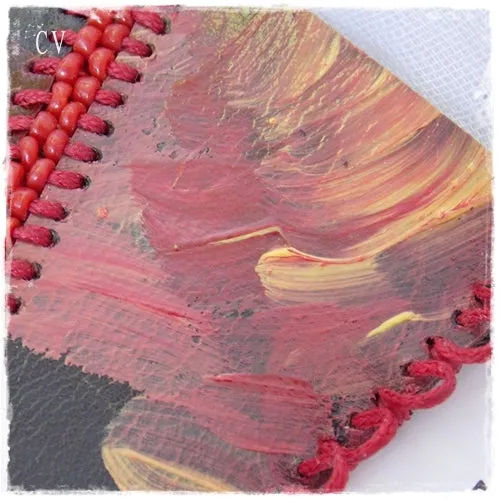 Artistic Sunset Leather Bracelet Cuff