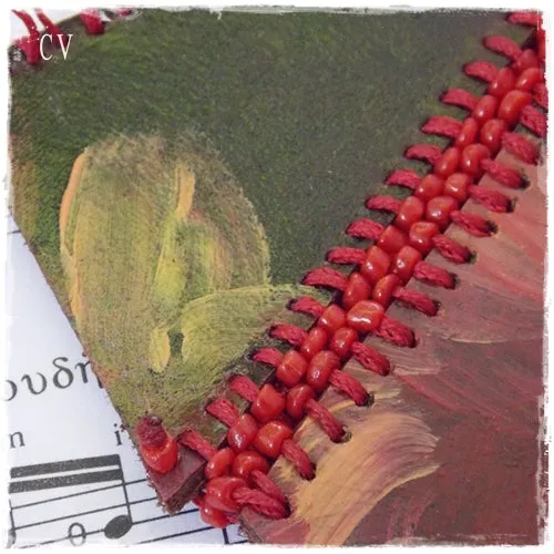 Artistic Sunset Leather Bracelet Cuff
