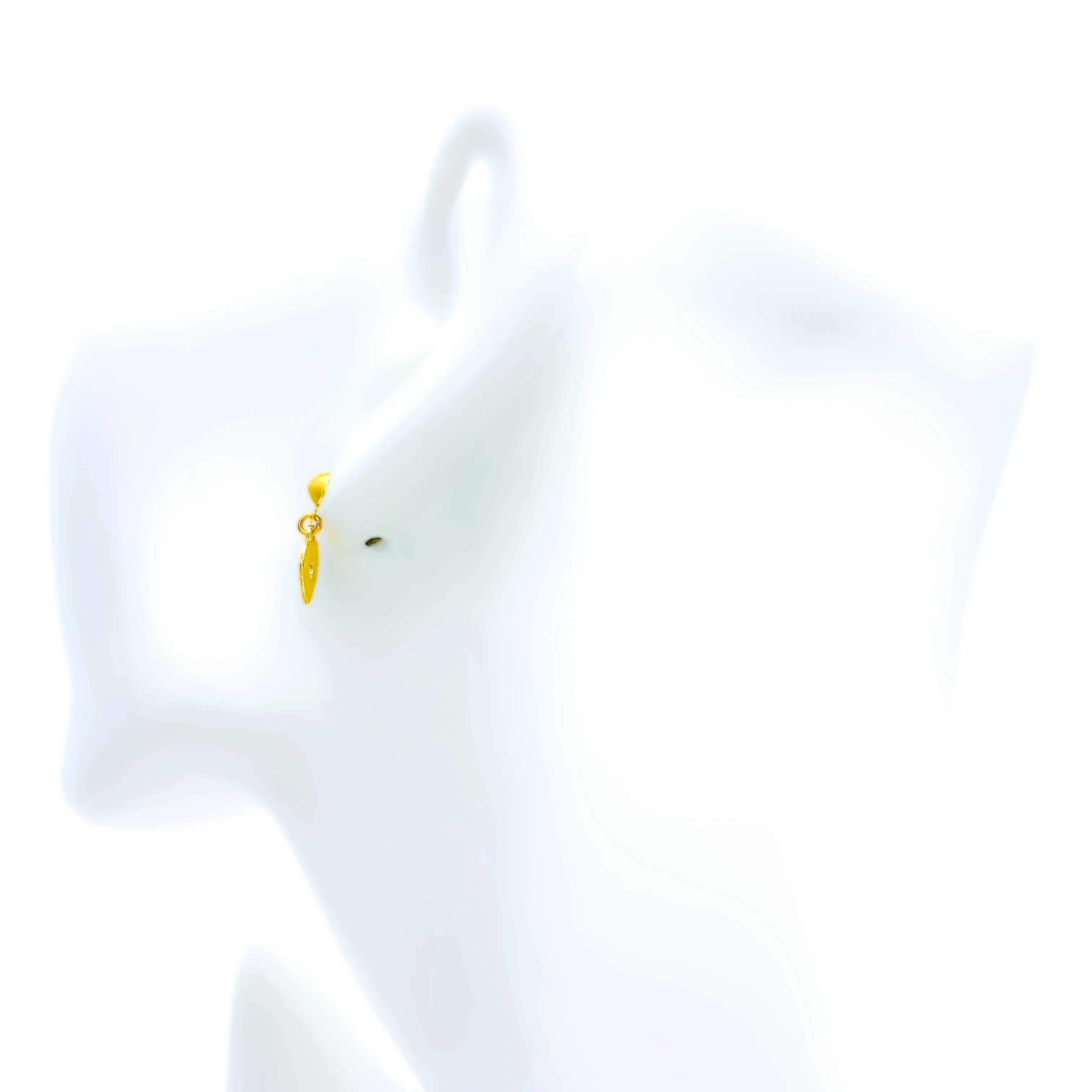 Attractive Hanging Heart 22k Gold Earrings