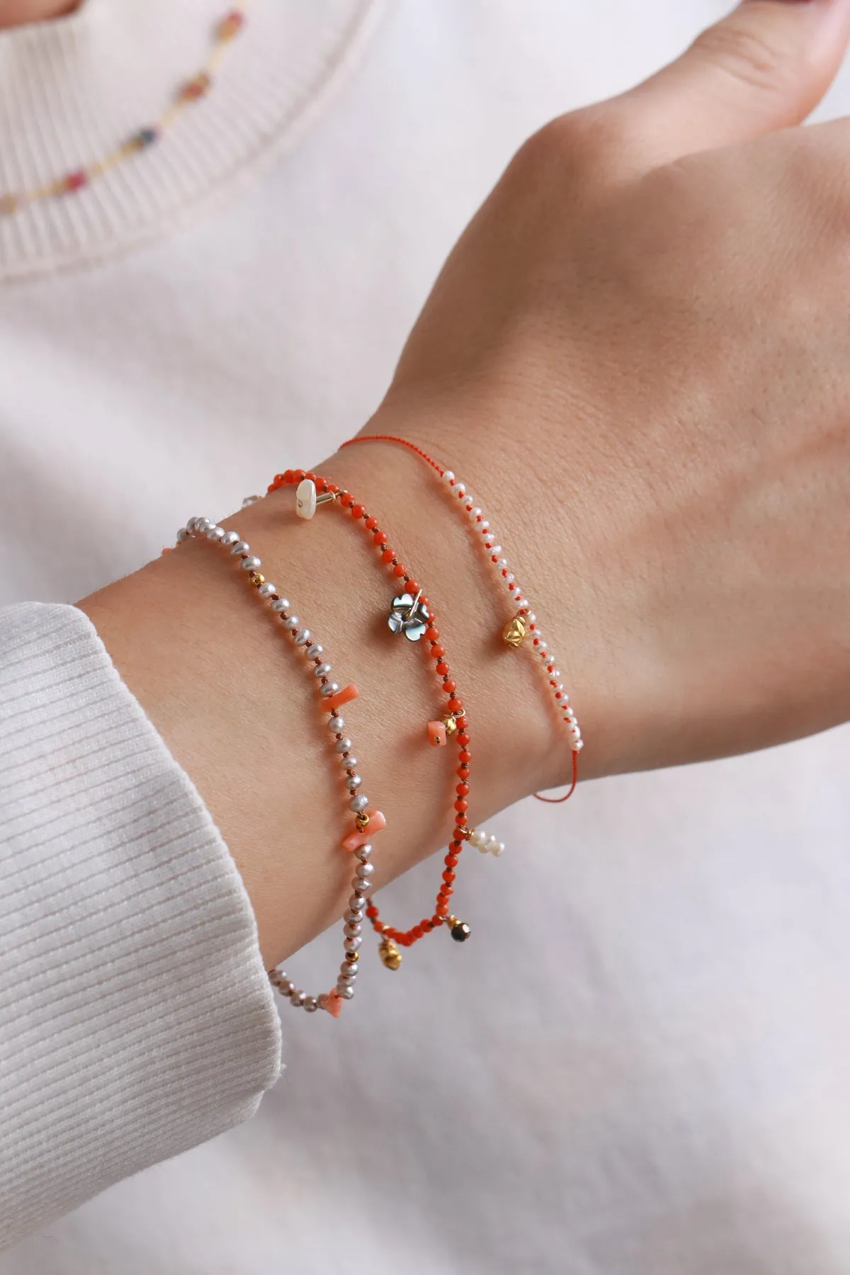 Beaded Charm Bracelet by See Real Flowers