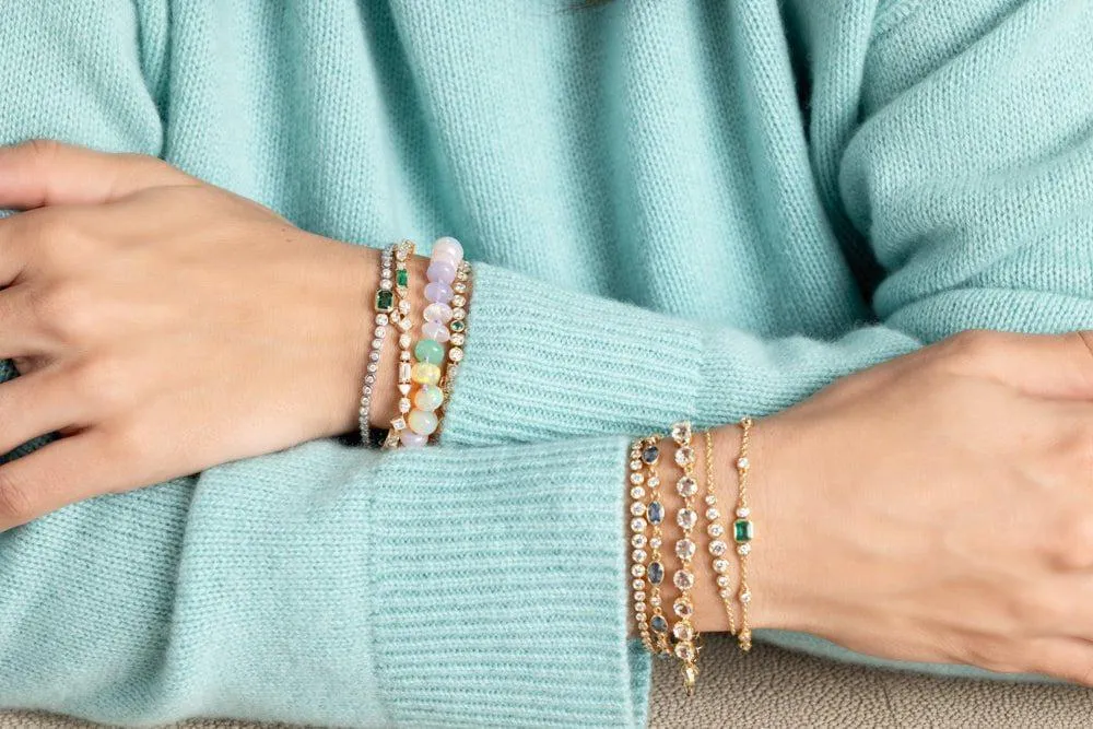 Bezel Diamond Tennis Bracelet