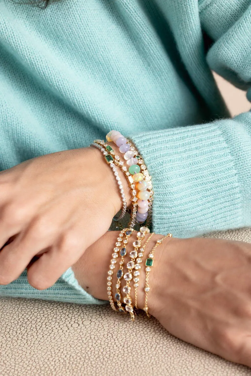 Bezel Diamond Tennis Bracelet