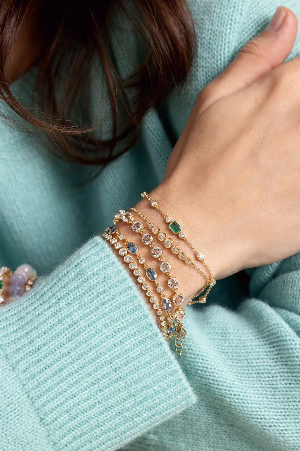 Bezel Diamond Tennis Bracelet