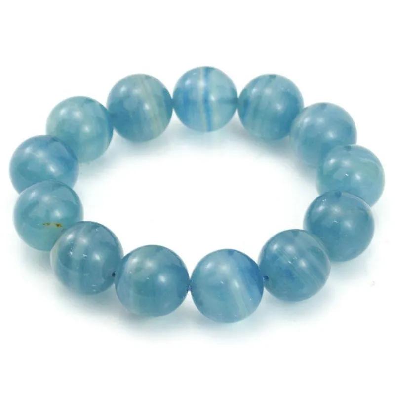 Blue Calcite Stretch Bracelet 16mm