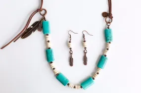 Brown Leather Neck Set