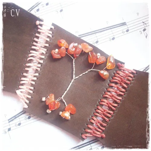 Carnelian Tree Of Life Artistic Cuff