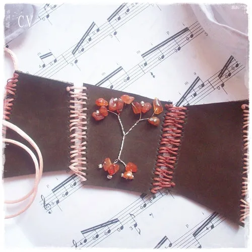 Carnelian Tree Of Life Artistic Cuff