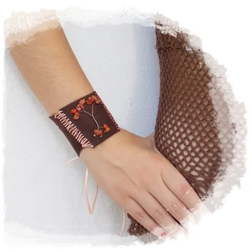 Carnelian Tree Of Life Artistic Cuff