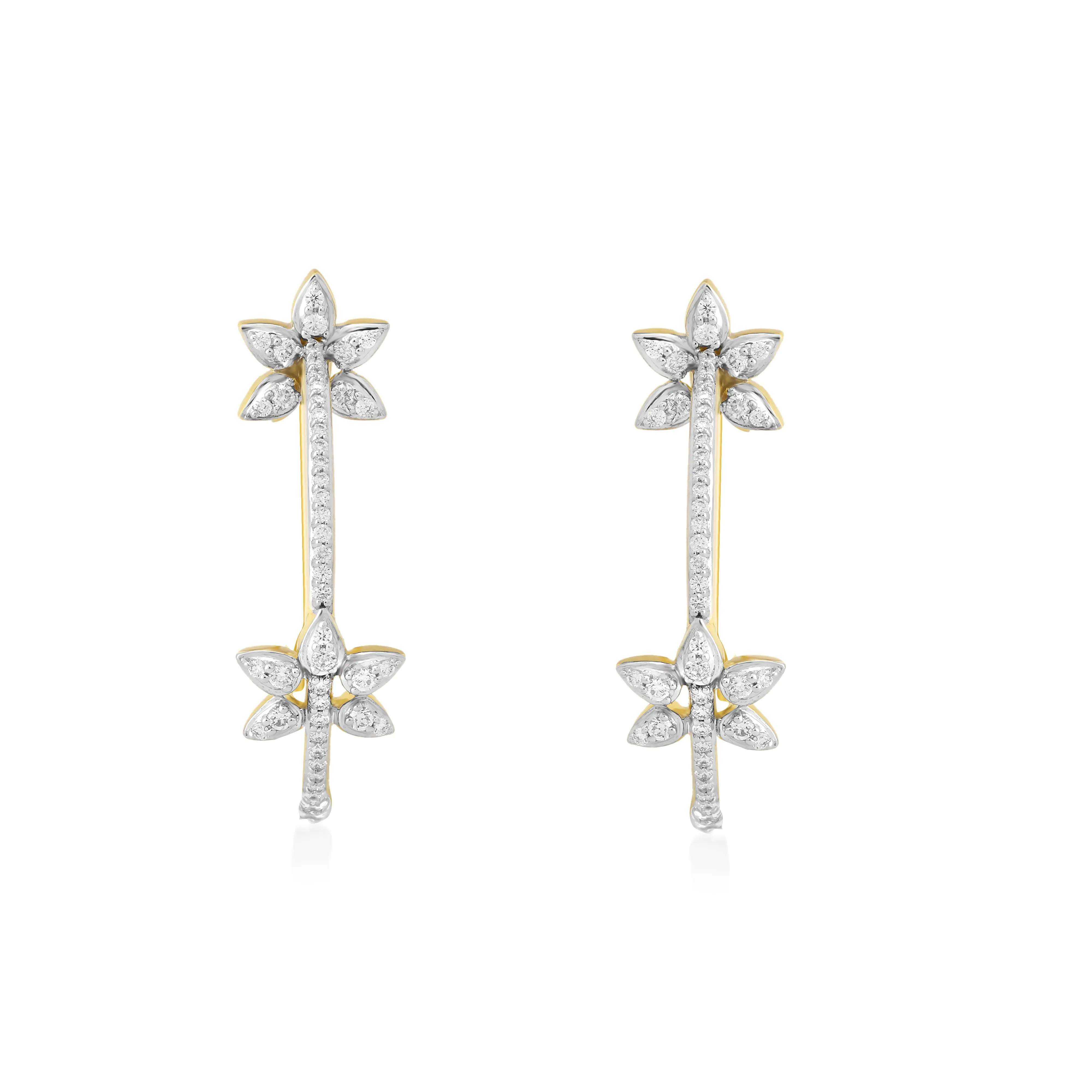 Circled Links Diamond Earrings