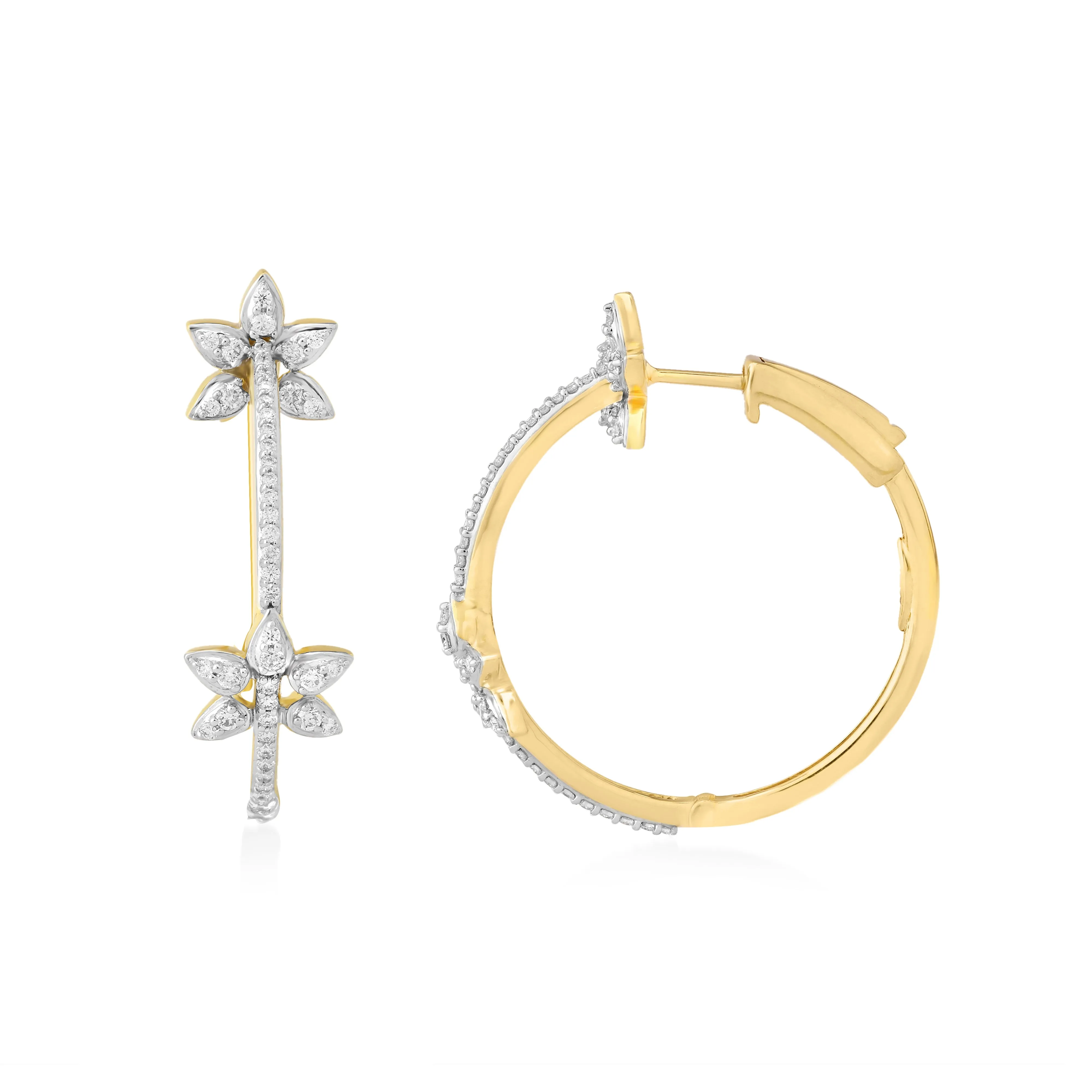 Circled Links Diamond Earrings