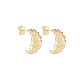 Croissant Earrings - Solid Gold