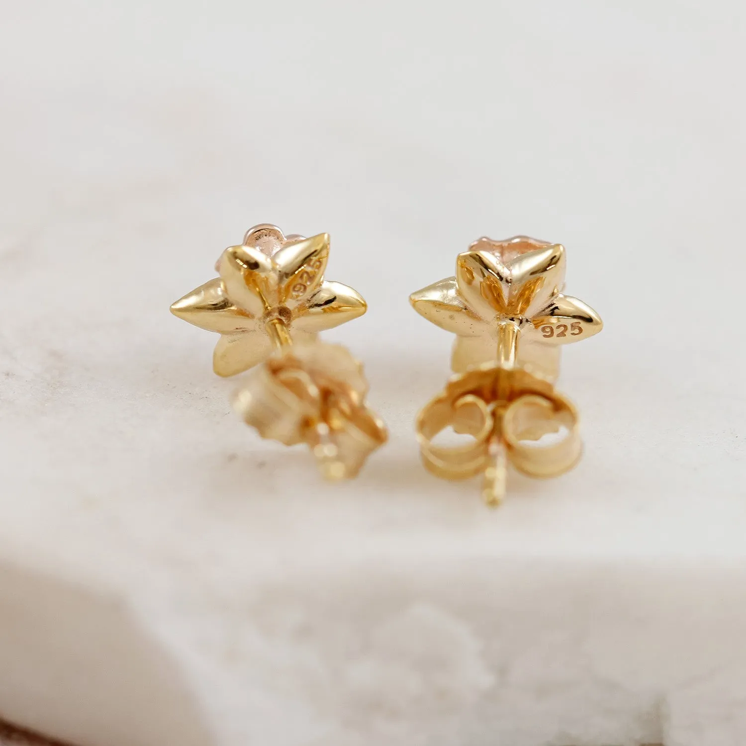 Daffodil Gold Vermeil Silver Studs