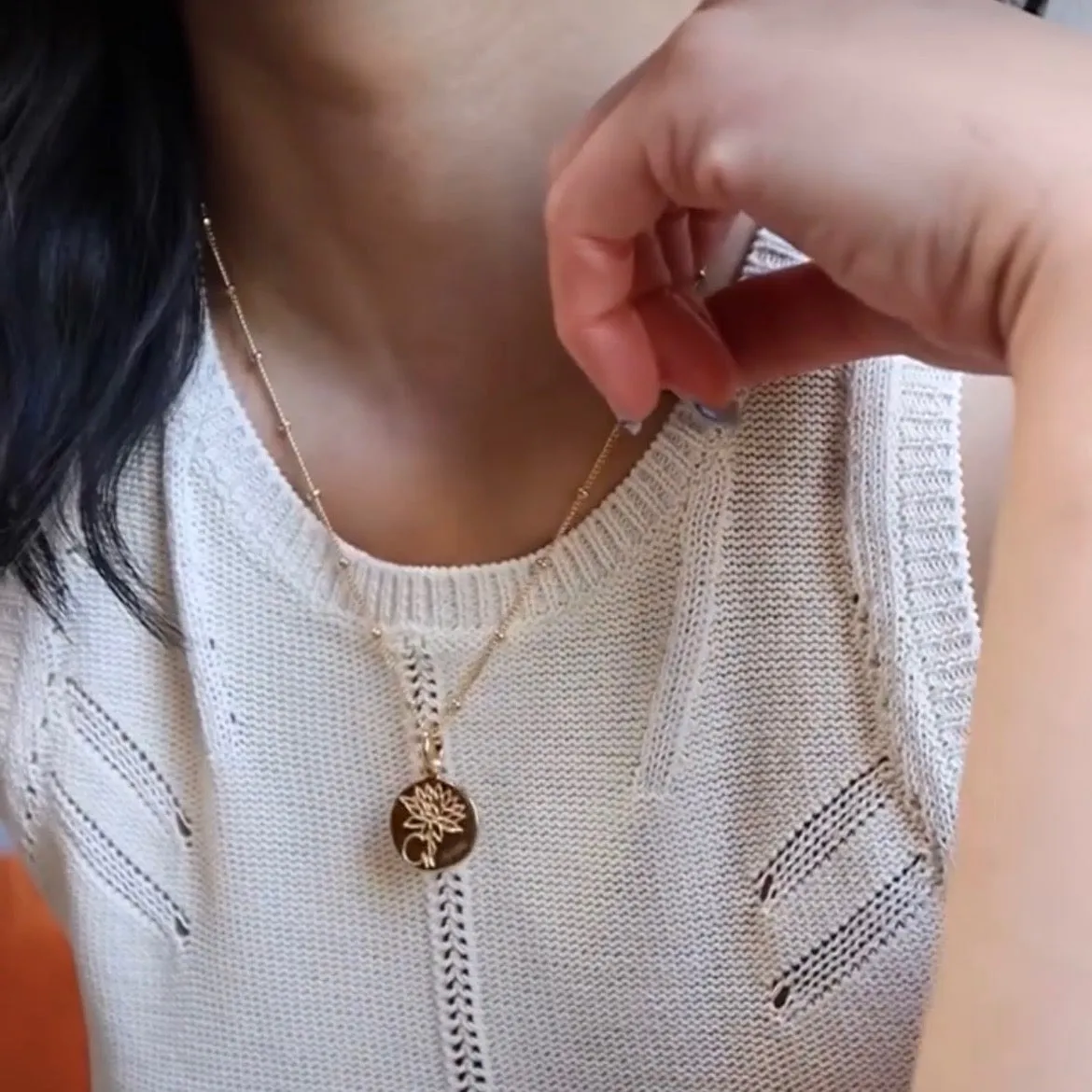 Dainty Morning Glory Necklace - September Flower