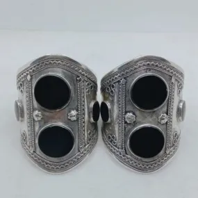 Double Stone Tribal  Boho Cuff Bracelet