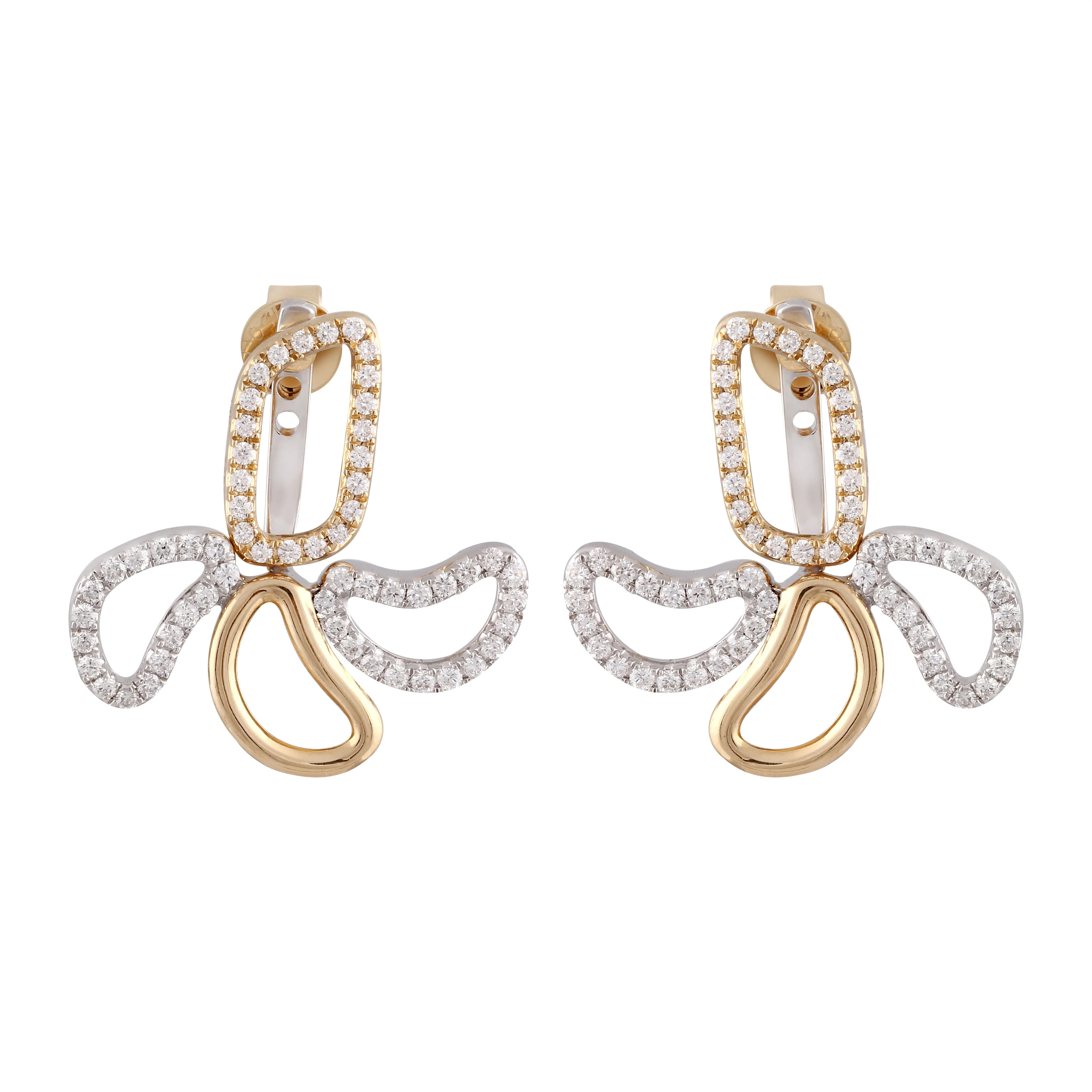Elements Amoeba Diamond Earrings