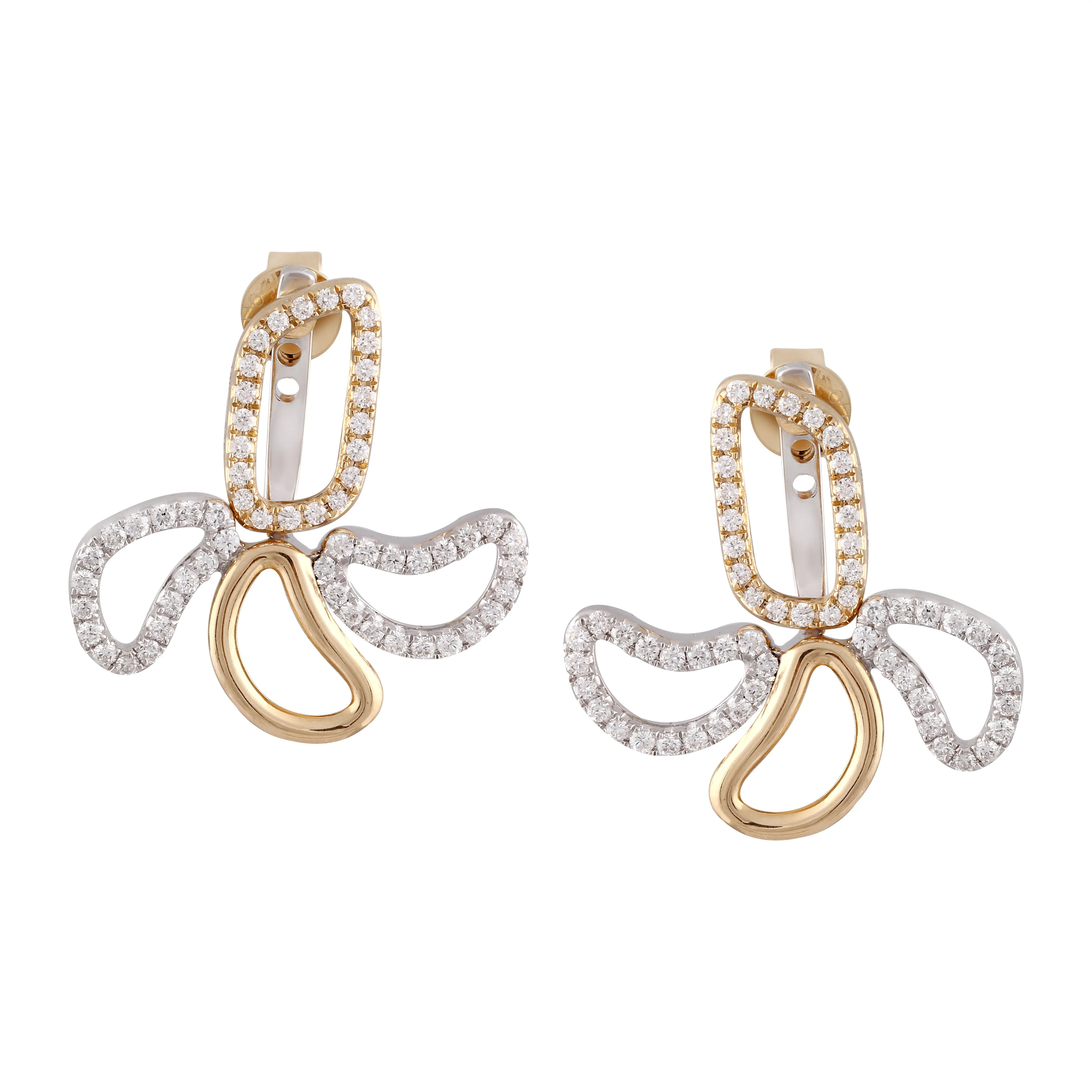 Elements Amoeba Diamond Earrings