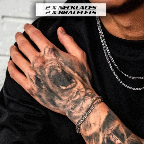 Essentials Chain Stack (Silver) - 4 Pack