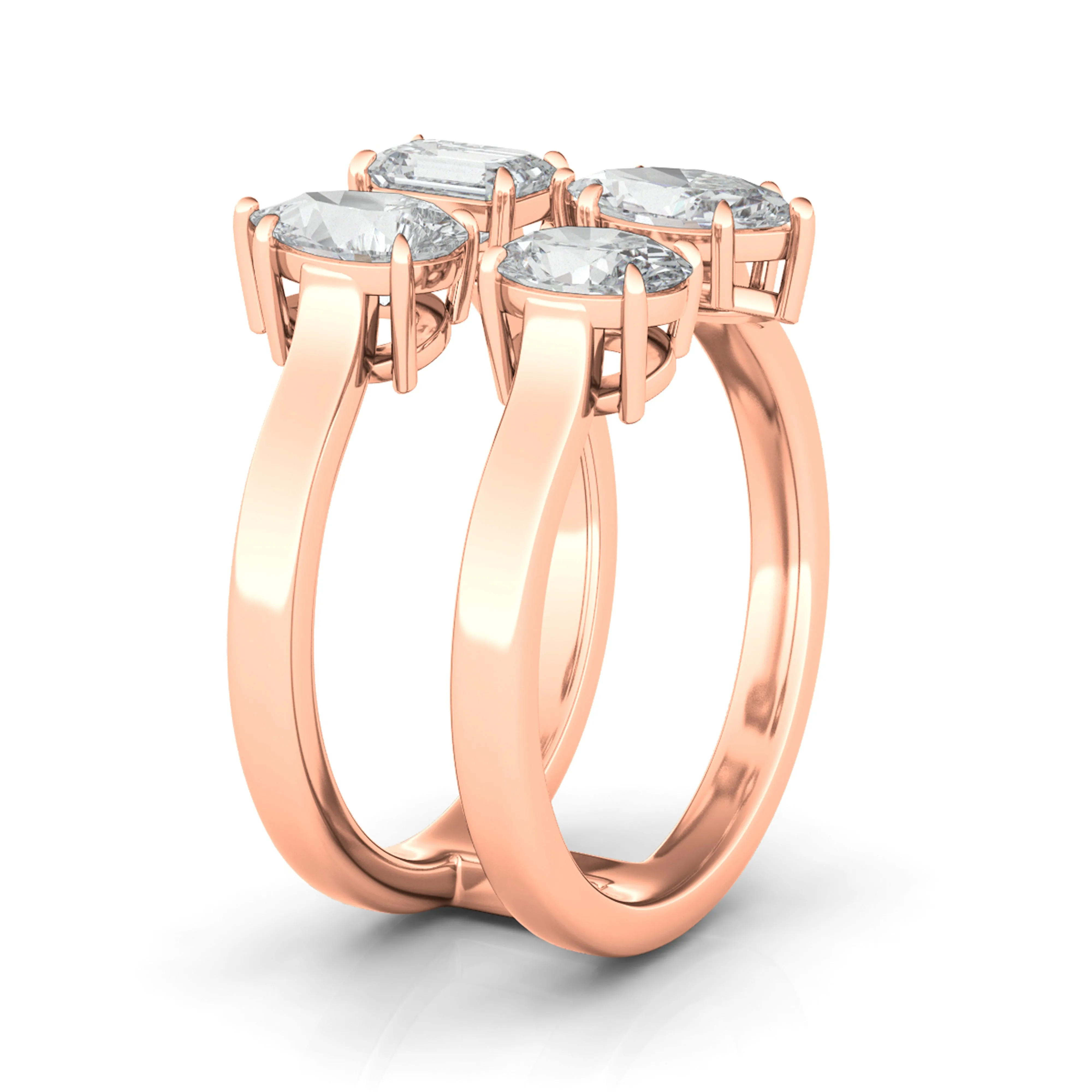 Fancy 4-Stone Diamond Ring