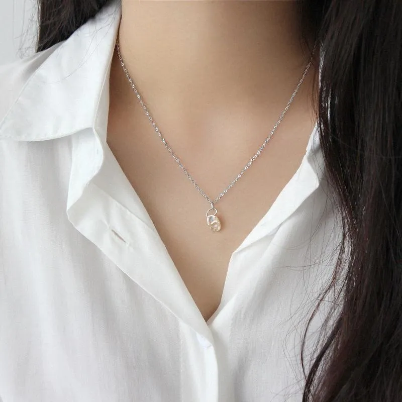 Freshwater Sparkle Pearl  Pendant Necklace