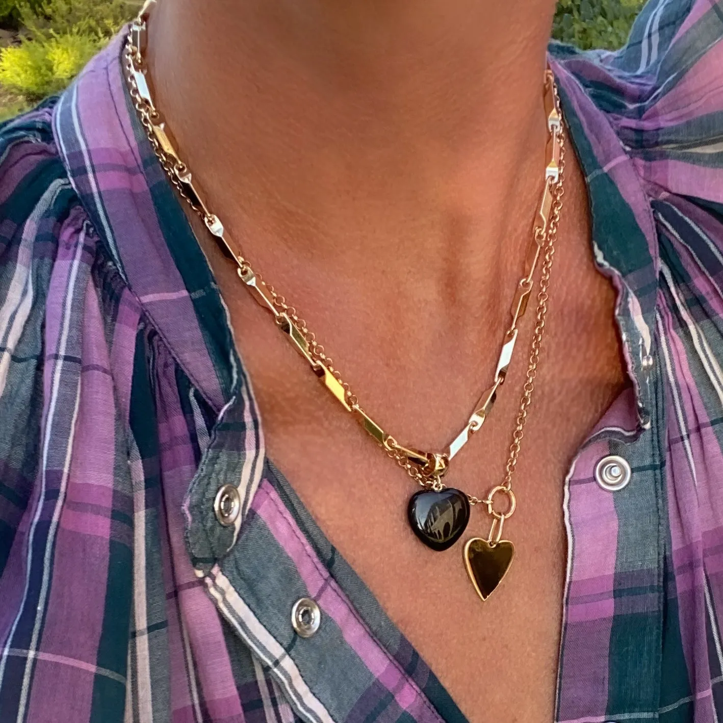 Gemma Onyx Bail Charm