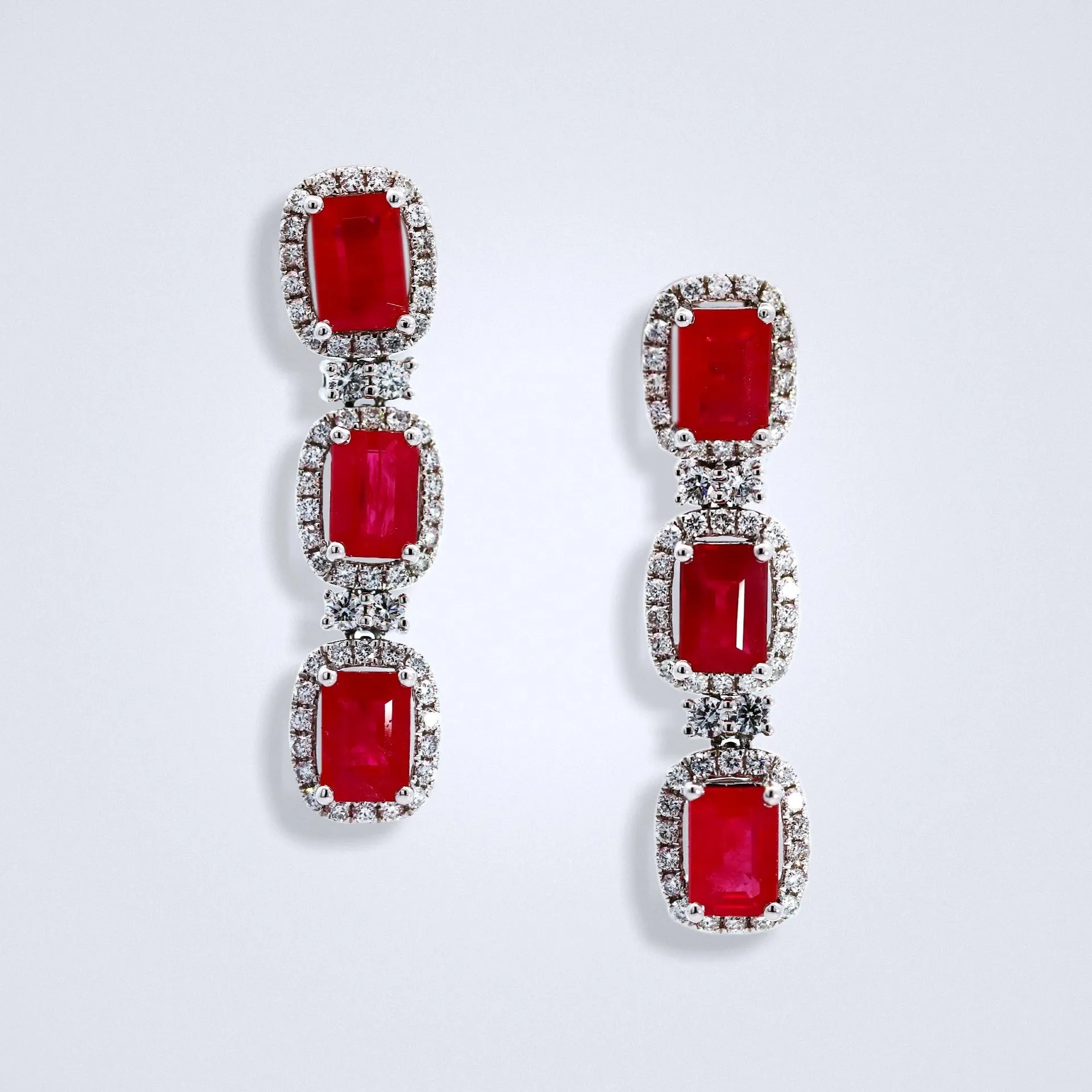 Glamour Ruby Diamond Earrings