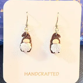 Gnome Clay hook earrings- Rose Gold