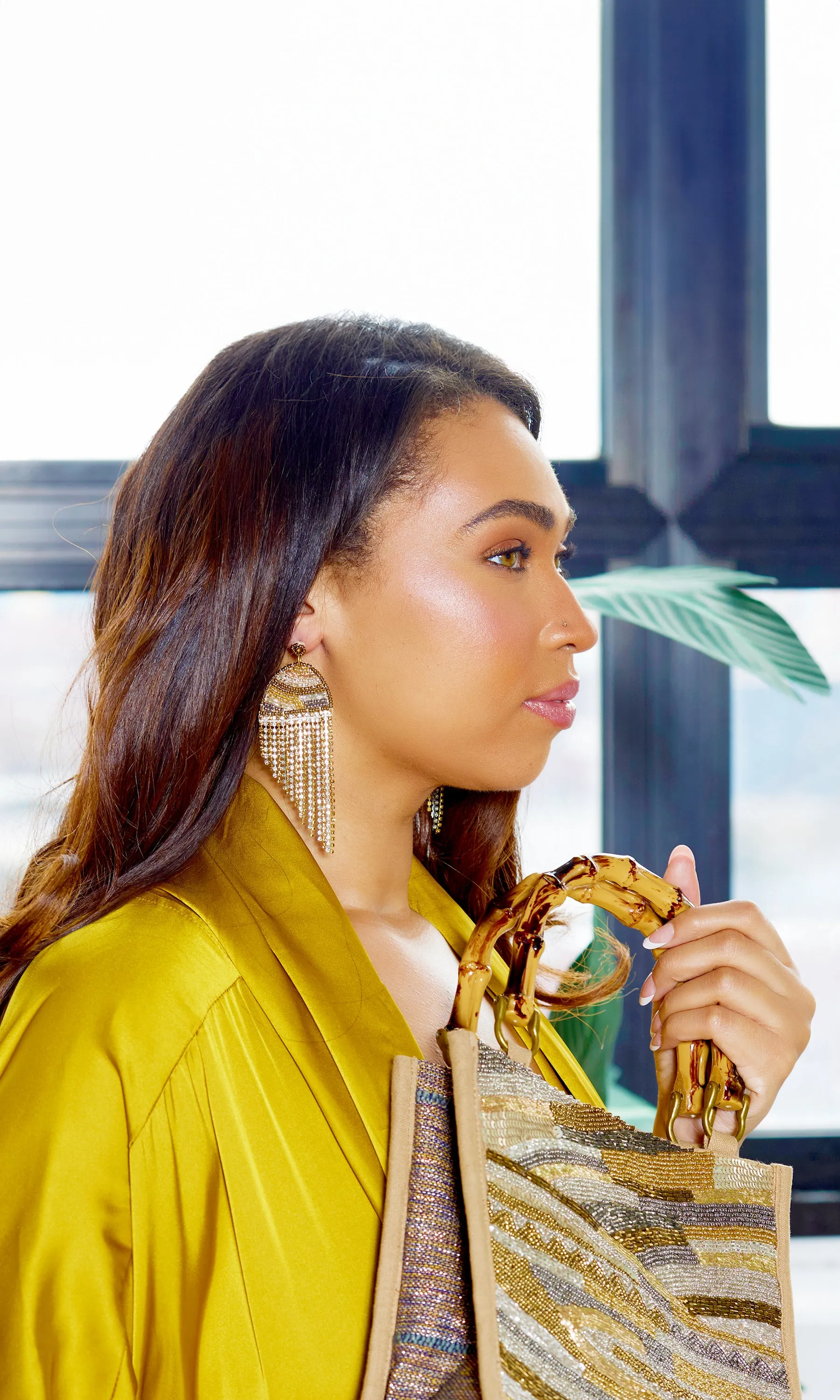 Golden Cascade Drop Earrings