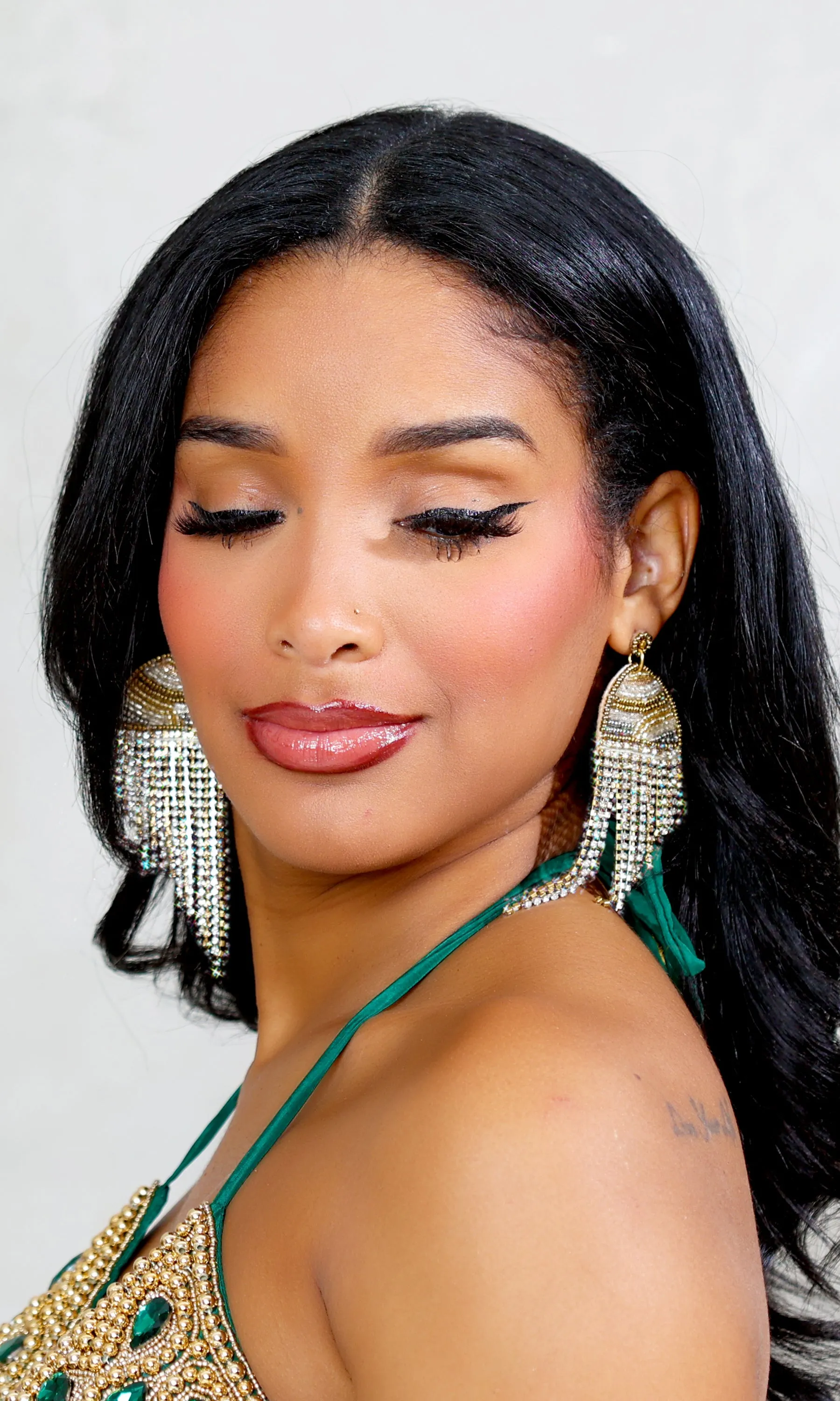 Golden Cascade Drop Earrings
