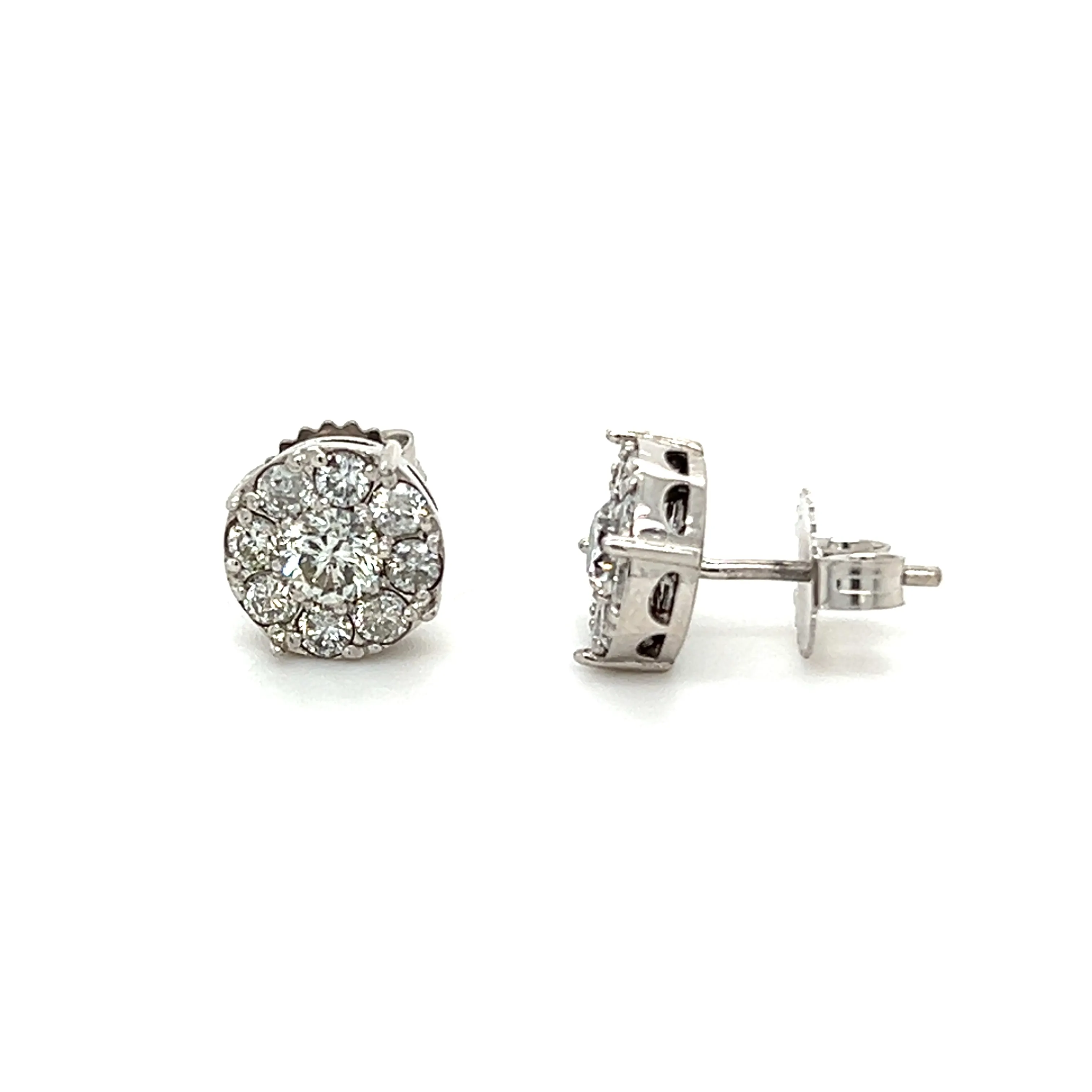 Illusion 3ct Round Diamond Studs