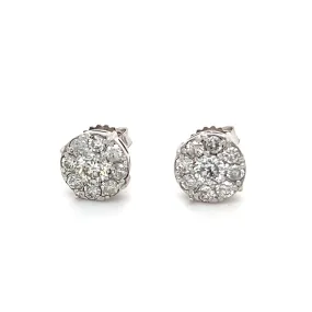 Illusion 3ct Round Diamond Studs