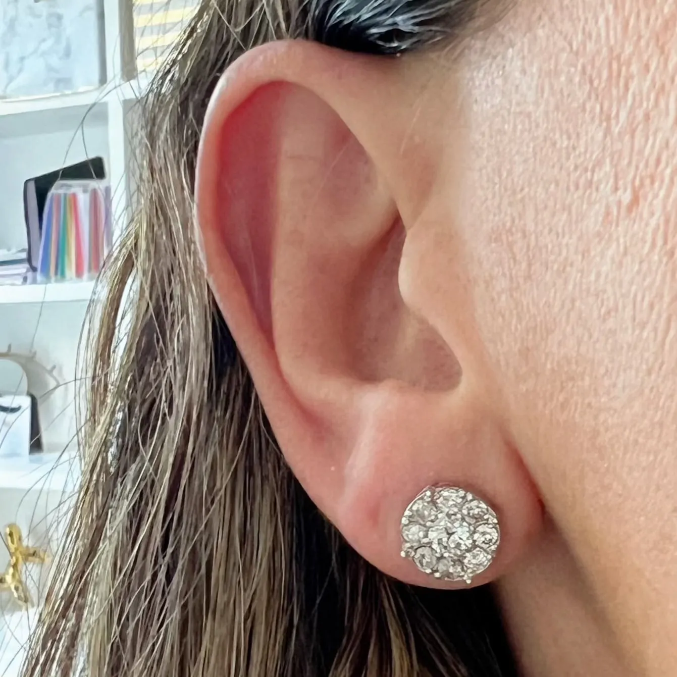 Illusion 3ct Round Diamond Studs