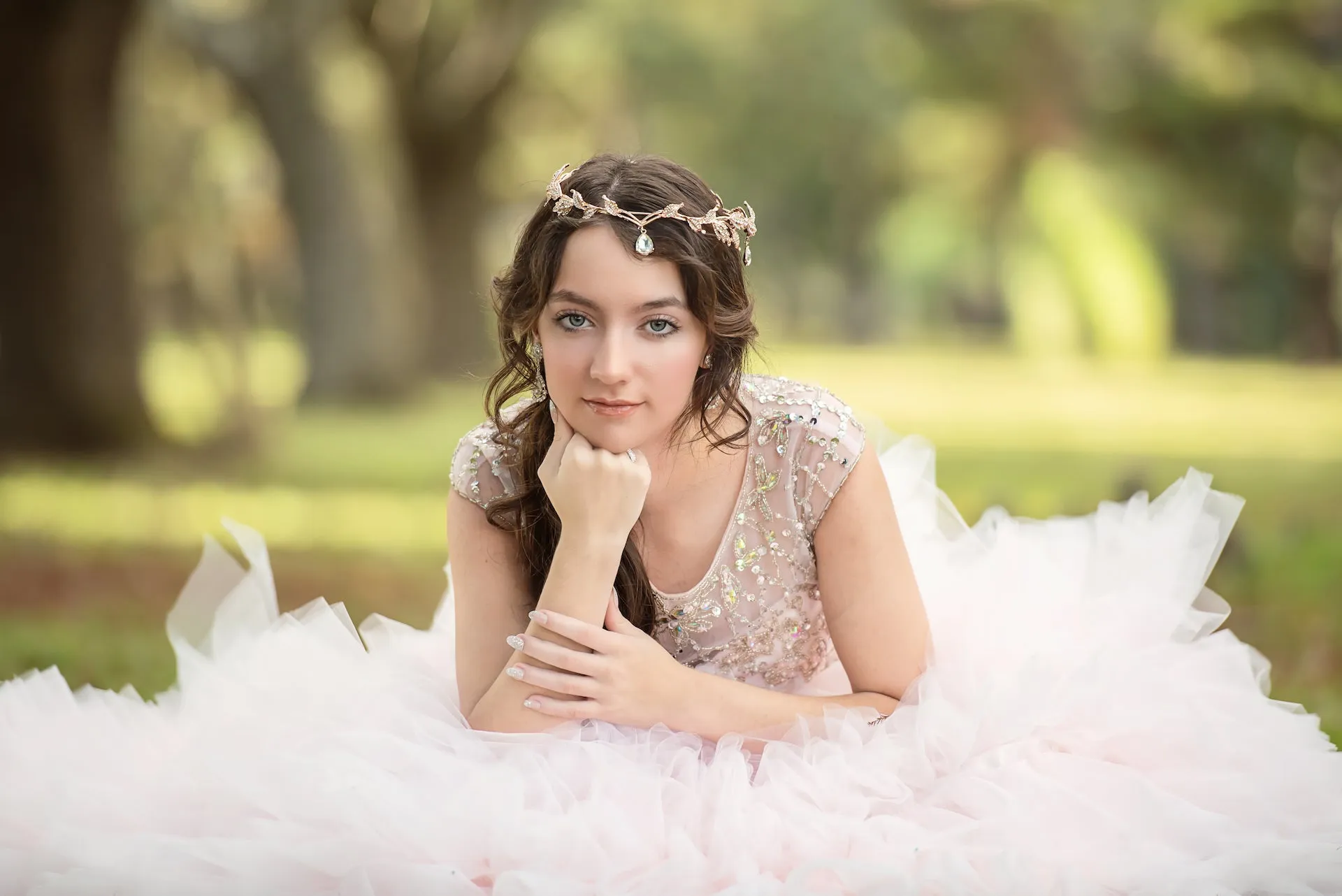 Just Pixie Waterdrop Tiara in Rose
