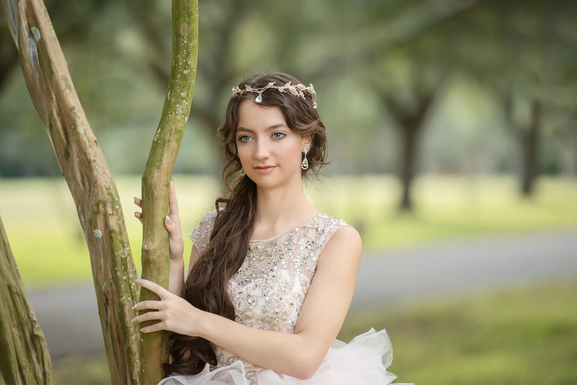 Just Pixie Waterdrop Tiara in Rose
