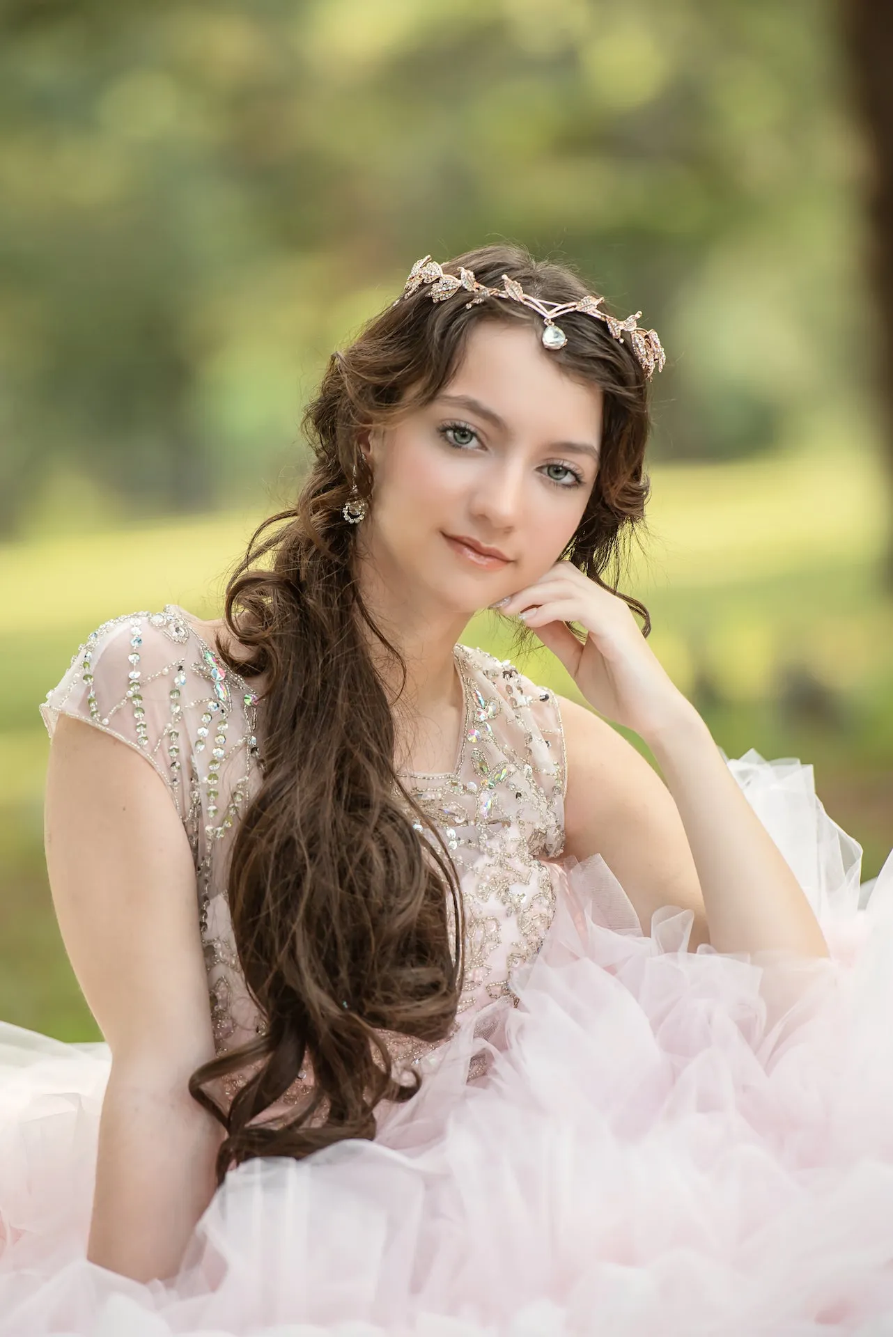 Just Pixie Waterdrop Tiara in Rose