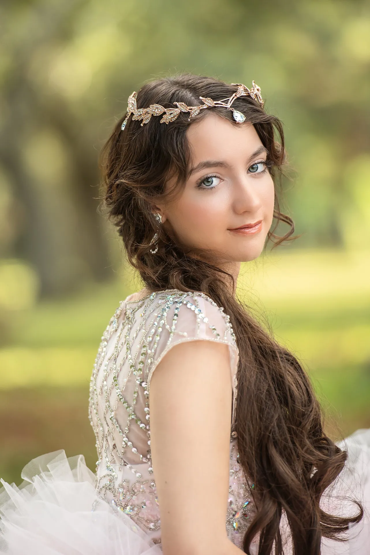 Just Pixie Waterdrop Tiara in Rose