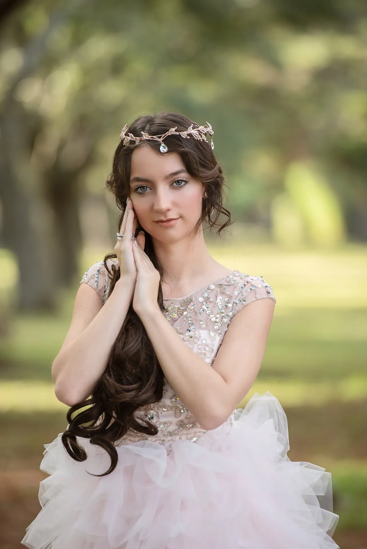 Just Pixie Waterdrop Tiara in Rose