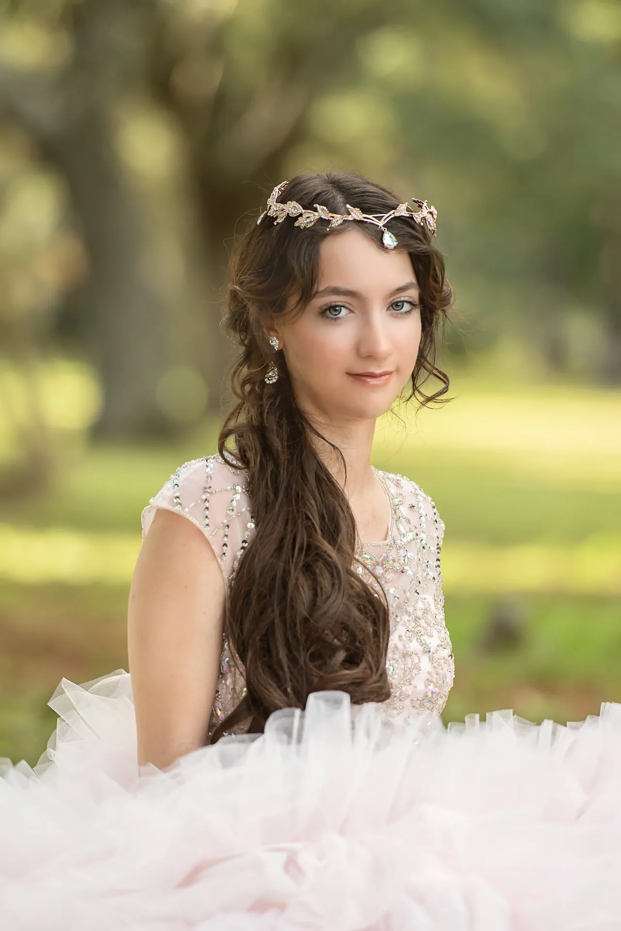 Just Pixie Waterdrop Tiara in Rose
