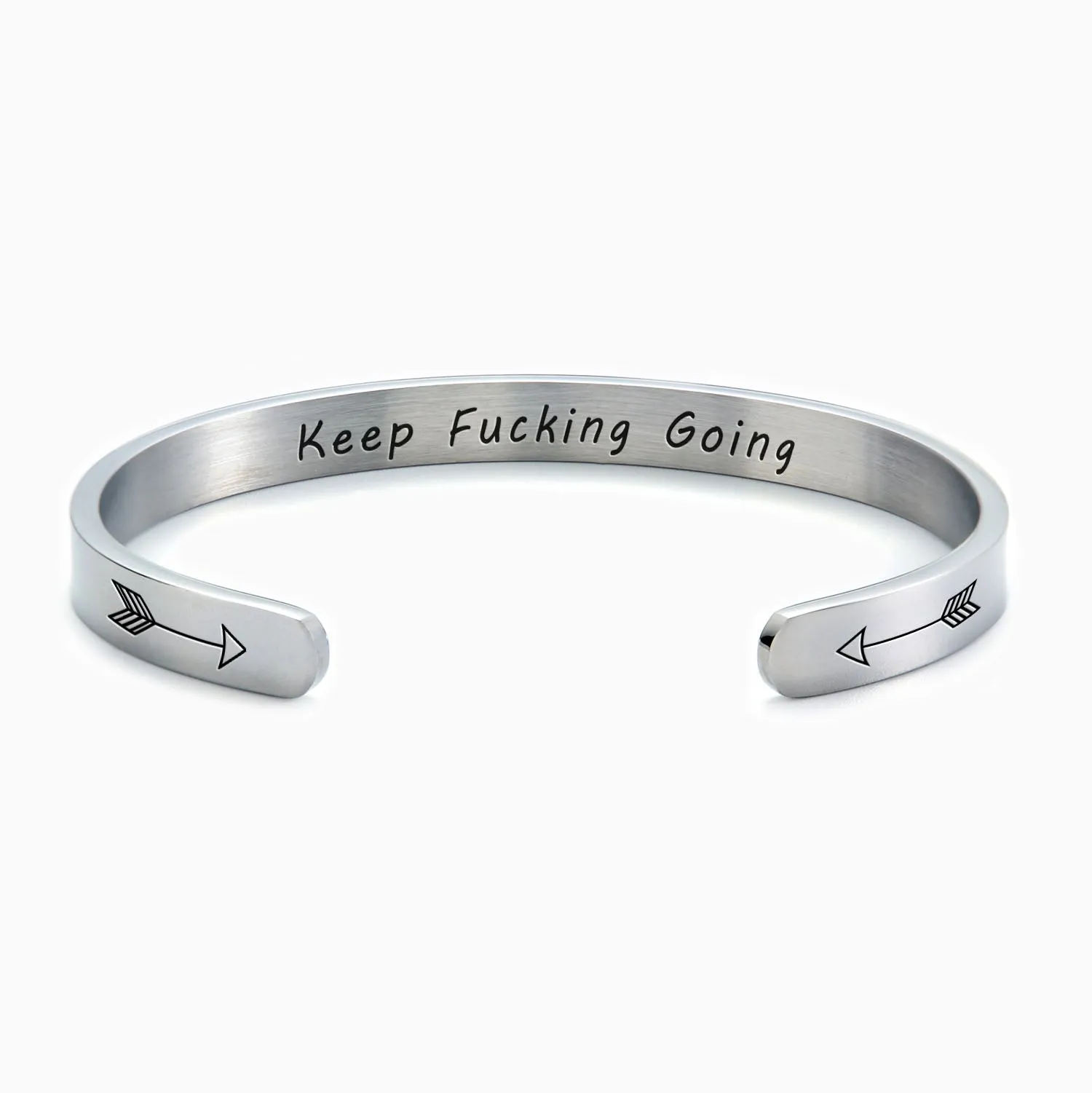Keep Fucking Going Personalizable Cuff Bracelet
